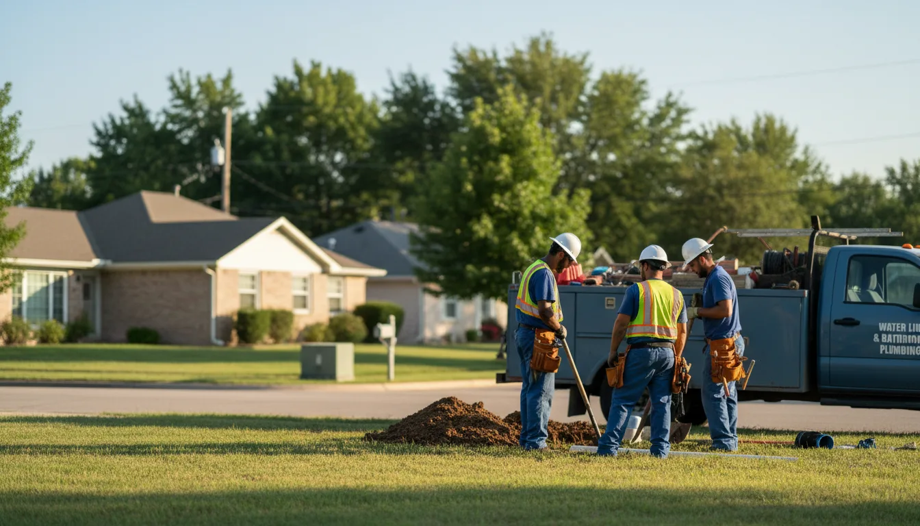 Residential water line and bathroom plumbing service in Harris, NC